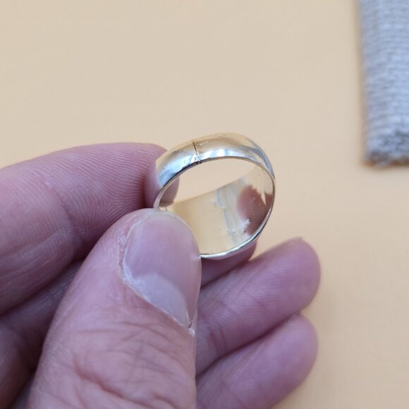 Size 8 Sterling Silver 1945 Philippines Quality Band Ring A5159 - Picture 5 of 8